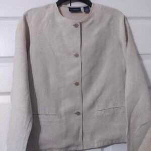 Liz Claiborne Linen Jacket - Blouse  Sz S